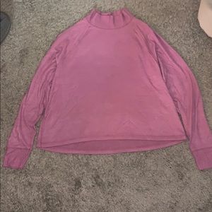 Mock neck pink sweater